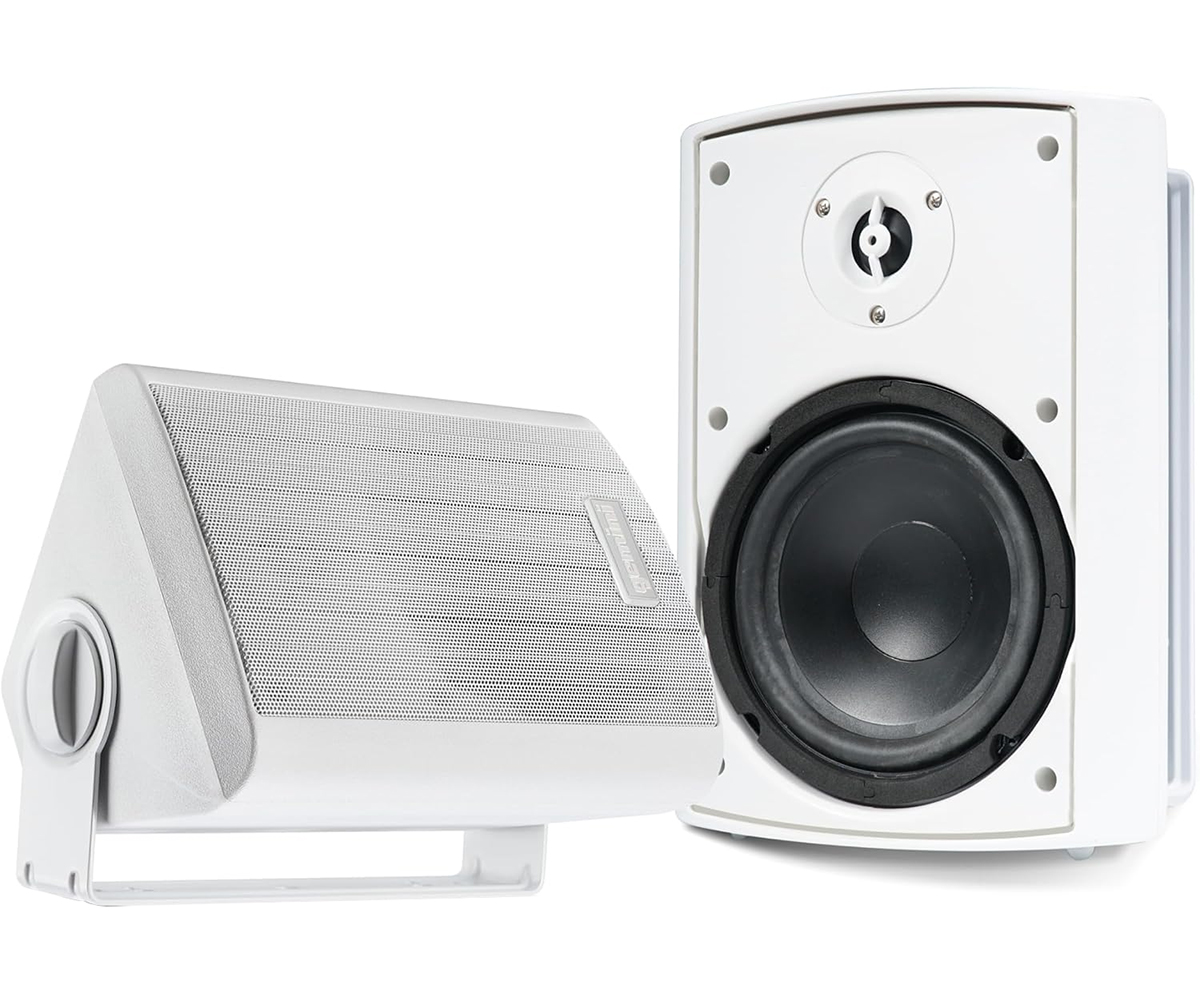 Акустическая система Gemini [GHSI-W525BT-PR-WHT] Активная + пассивная АС, 5.25" НЧ + 0.75" ВЧ, мощность RMS/Peak 60/150 Вт, АЧХ 45-20000 Гц, динамики: 5" НЧ, 1" ВЧ, IP44, BT, 3,5 мм AUX вход, 3,5 мм AUX выход, настенные крепления, пульт ДУ, цвет белый